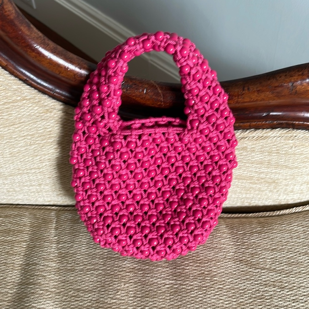 Zara pink bead purse